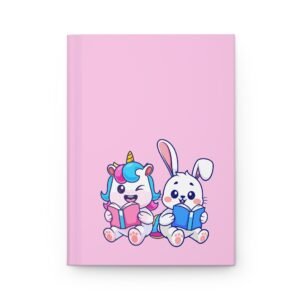 Cute Unicorn and Bunny Hardcover Journal - Whimsical Note-Taking for Kids