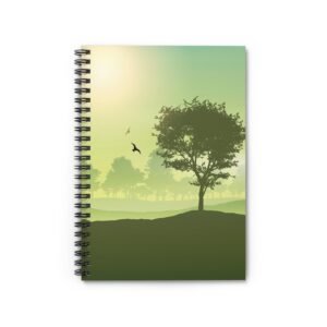 Nature-Inspired Spiral Notebook - Ruled Lines with Tranquil Landscape Design