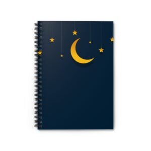 Dreamy Moon & Stars Spiral Notebook - Ruled Line for Notes and Journaling